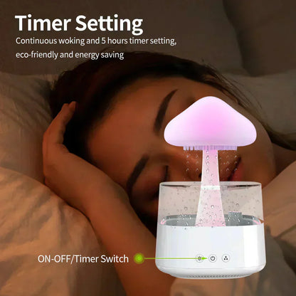 Satisfying Rain Drops  Humidifier Rain Cloud USB Humidifier Water Drip Mushroom Rain Cloud Diffuser Water Drop Sound Aroma Lamp For Household