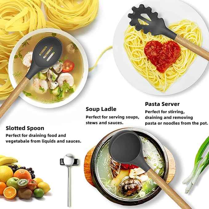 12 Piece Cooking Utensils Set for Effortless Cooking and Baking