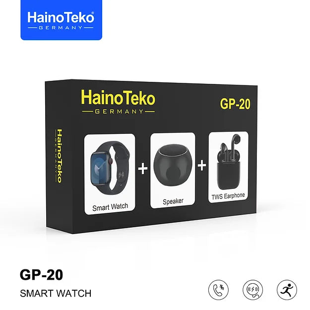 Haino Teko GP-20  Original Watch with 3 Straps, Earbuds and Speaker 1 Year OFFICIAL Warranty