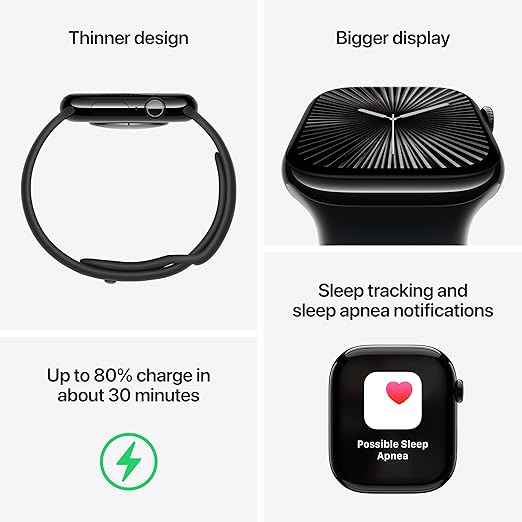 Apple Watch Series 10 GPS 42MM || ساعة أبل (Apple Watch) السلسلة 10، نظام تحديد المواقع (GPS)، مقاس 42 مم