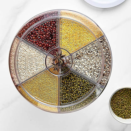 360° Rotating Dry Food Dispenser, Grain Dispenser for Rice Storage Kitchen