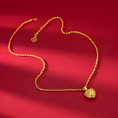 Gold Heart Necklace for Women