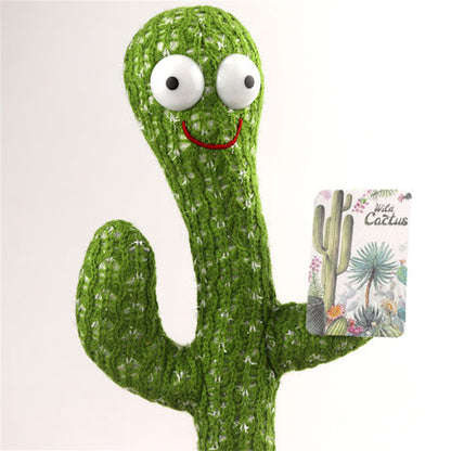 Talking Plush Cactus dancing toy for toddlers Repeats What You Say