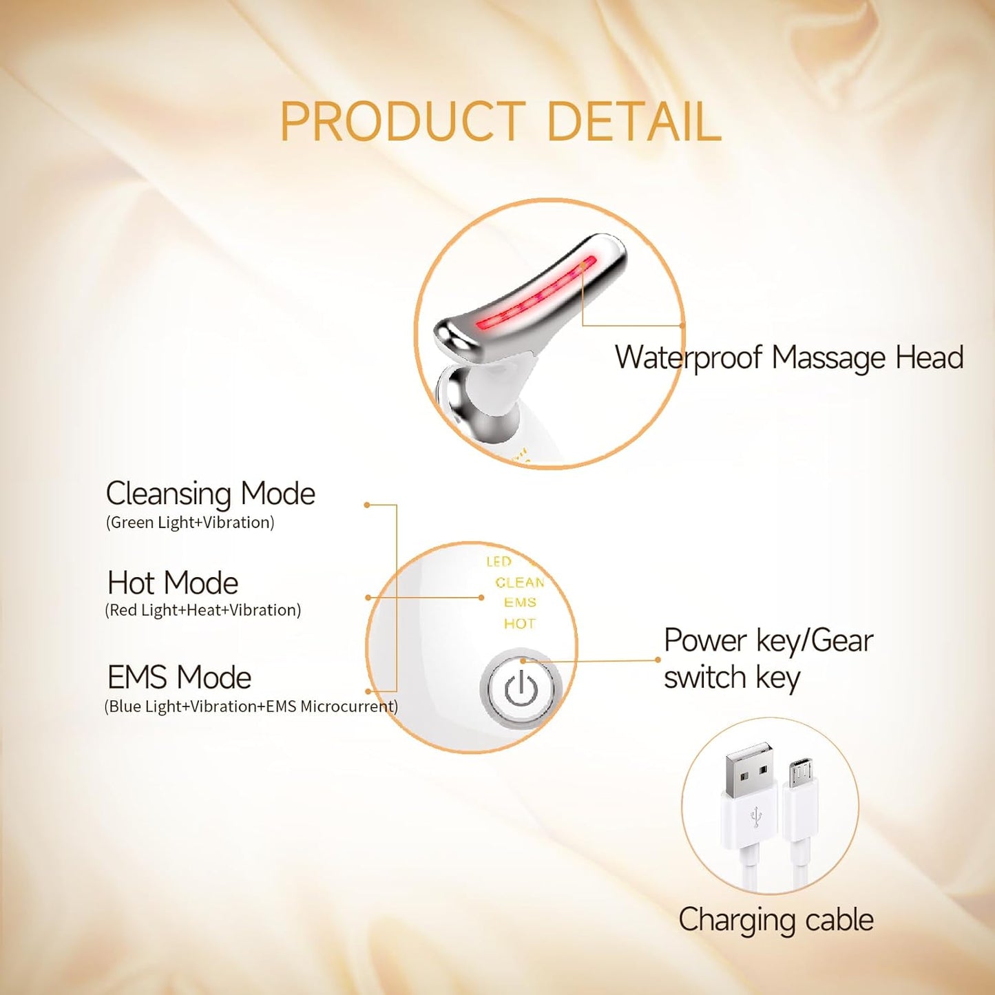 Get Parcel™ Facial Rejuvenation Device , Beauty Facial Massager,Wavy Chic Beauty Microcurrent Facial Device Hot Selling Product