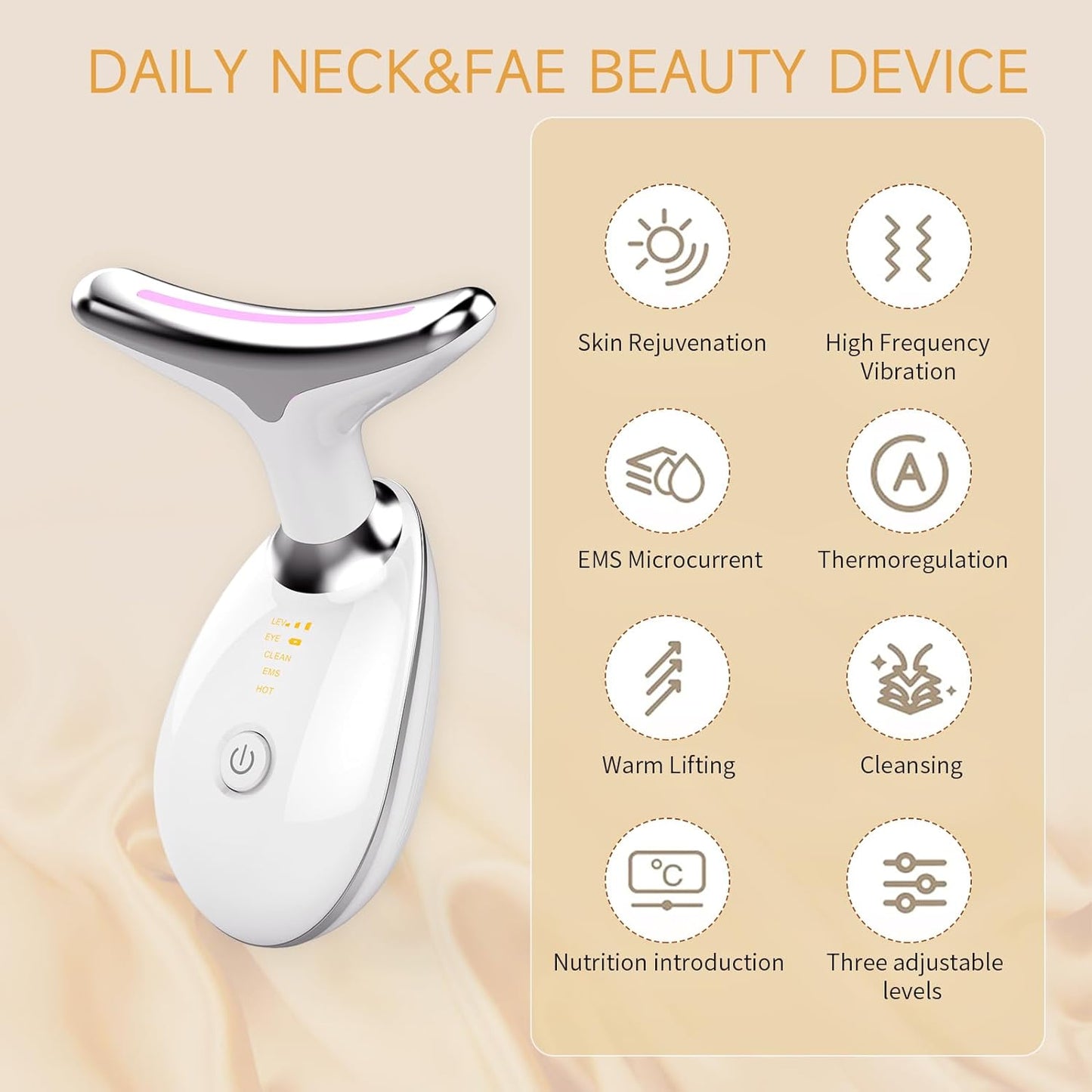 Get Parcel™ Facial Rejuvenation Device , Beauty Facial Massager,Wavy Chic Beauty Microcurrent Facial Device Hot Selling Product