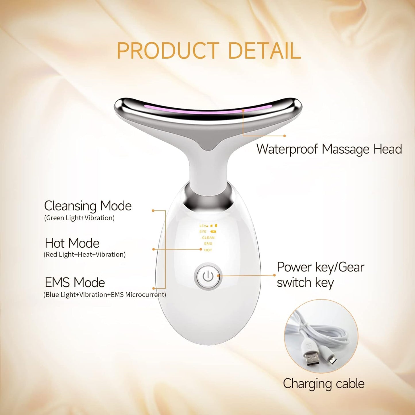 Get Parcel™ Facial Rejuvenation Device , Beauty Facial Massager,Wavy Chic Beauty Microcurrent Facial Device Hot Selling Product