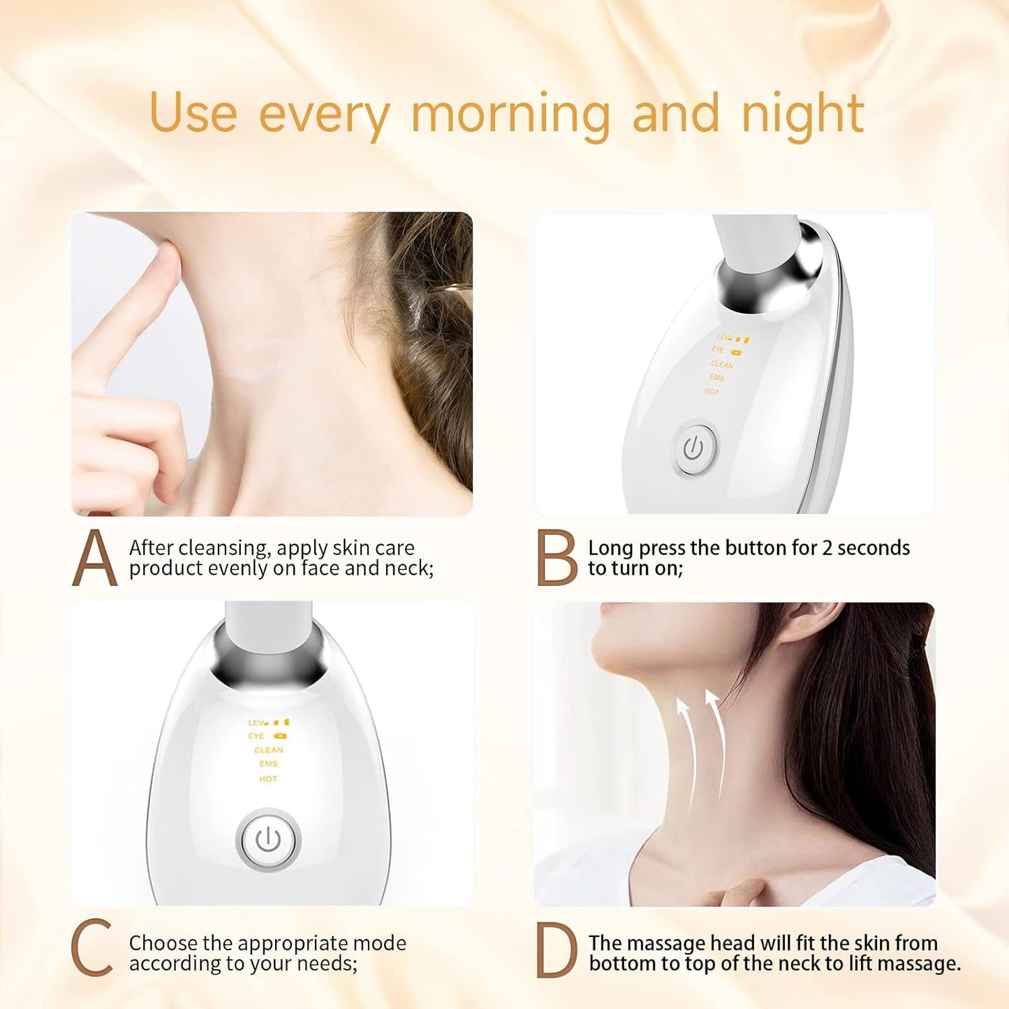 Get Parcel™ Facial Rejuvenation Device , Beauty Facial Massager,Wavy Chic Beauty Microcurrent Facial Device Hot Selling Product