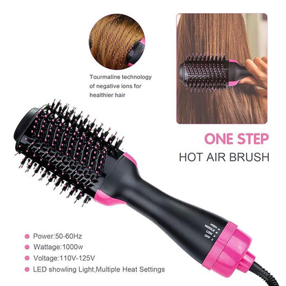 Electric 3-In-1  One Step Hair Straightener + Dryer + Styler Brush