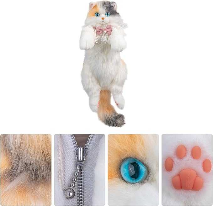 Handmade Realistic Cat-Shaped Backpack, Plush Cat Figure