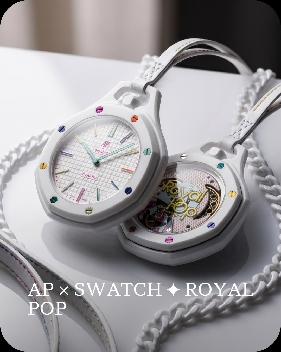 Quality Newest Compatible AP for Royal X Swatch Joint-edition Royal Pop Pocket Watch