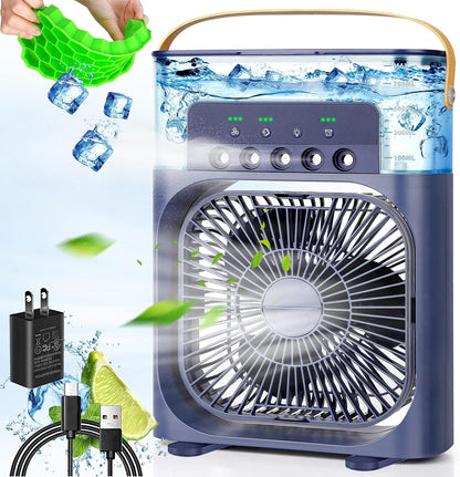 Portable Air Conditioner Fan with 3 Wind Speeds, Personal Cooling Fan, Air Cooler, Camping Air Conditioner