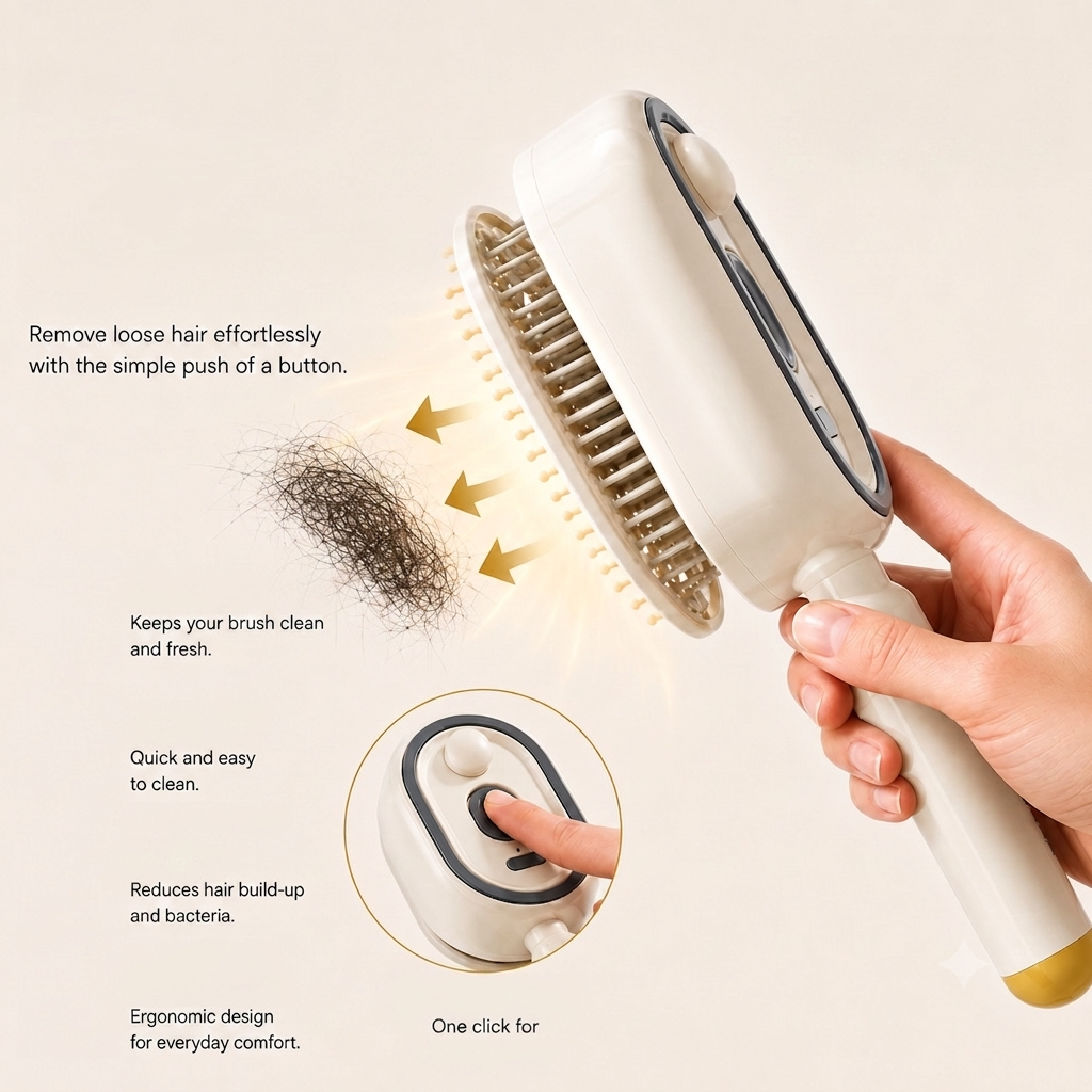 Electric Spray Retractable Air Cushion Comb || مشط كهربائي مزود بالبخار لفرد الشعر