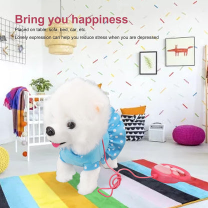 Stuffed Dog Walking Toy with Sound & Music for Kids