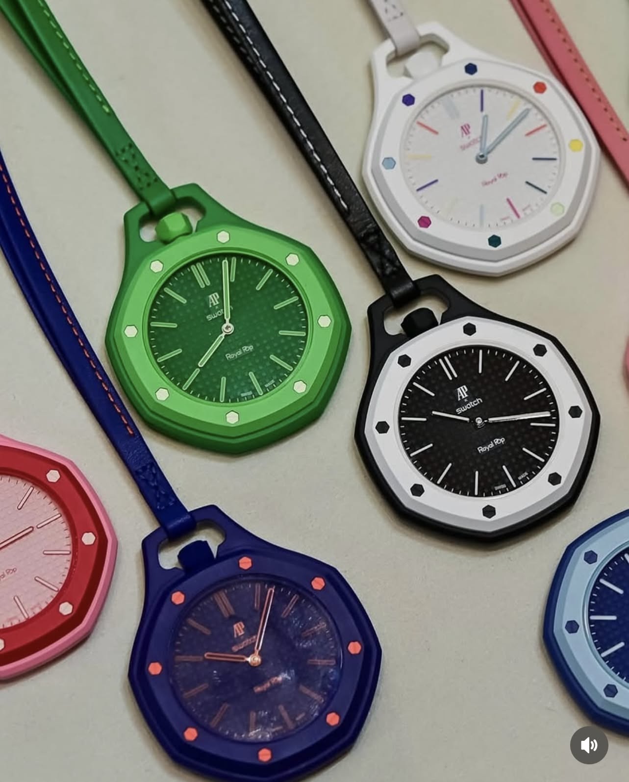 Quality Newest Compatible AP for Royal X Swatch Joint-edition Royal Pop Pocket Watch