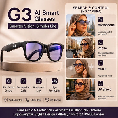 G3 - Wireless Bluetooth and  Smart  Glasses | نظارات G3  الذكية
