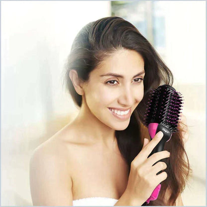 Electric 3-In-1  One Step Hair Straightener + Dryer + Styler Brush