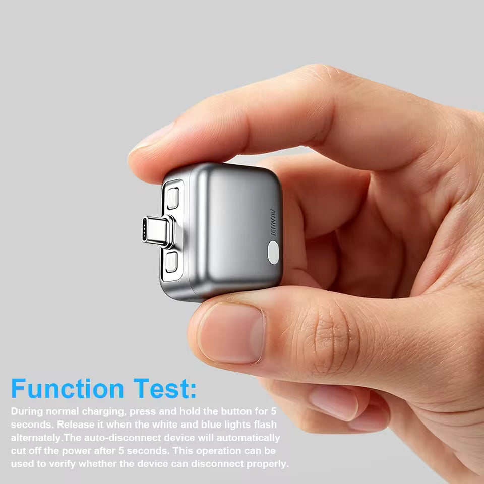 Universal Auto Disconnect Charger Adapter Type-C Charging Separator With Full Charge Auto Cut Function