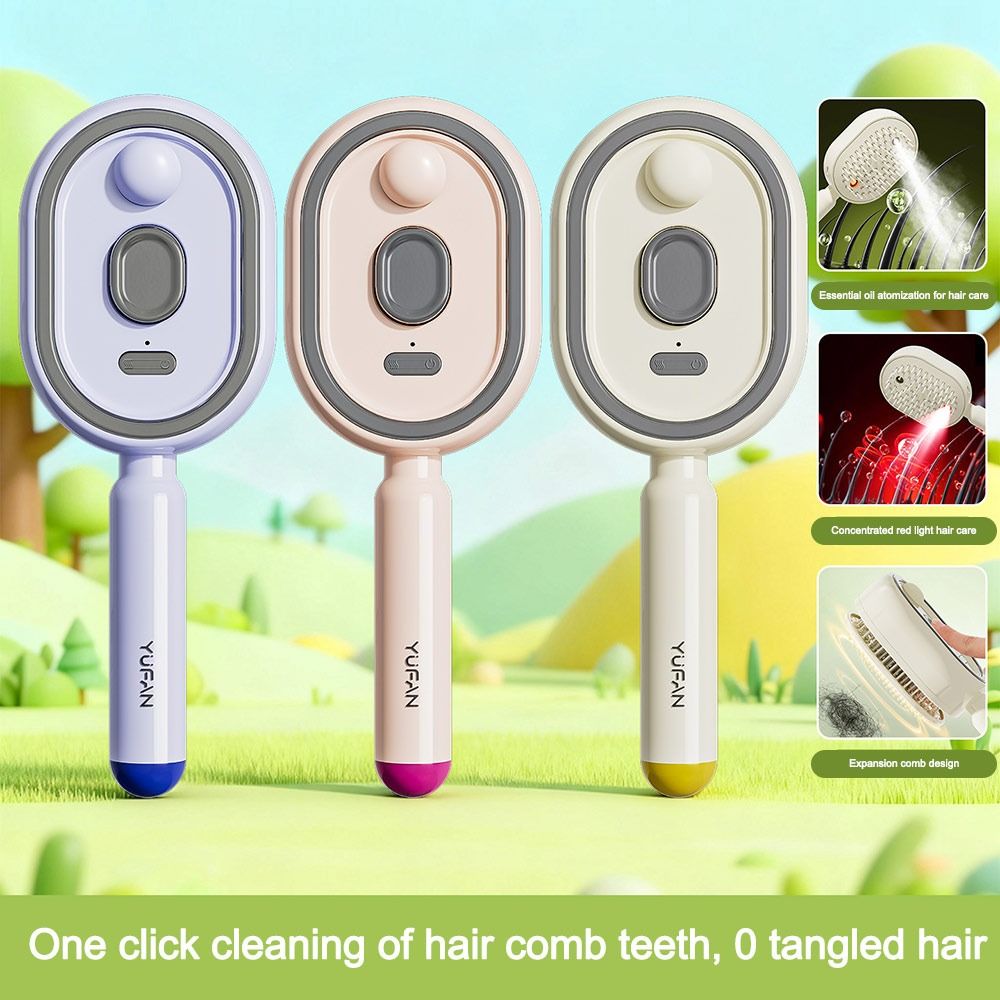Portable Electric Hair Care Spray Massage Comb Anti-static Self-cleaning Spray Airbag Combs Hairbrush Gifts