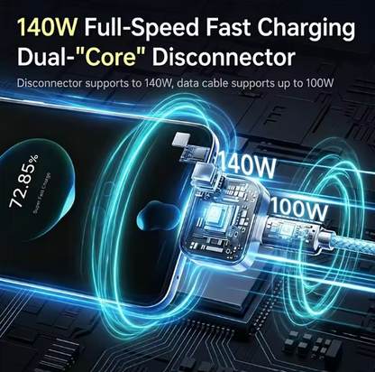 Universal Auto Disconnect Charger Adapter Type-C Charging Separator With Full Charge Auto Cut Function