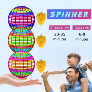 Hand-Controlled Magic Spinner Ball With LED Lights Toy 🏐