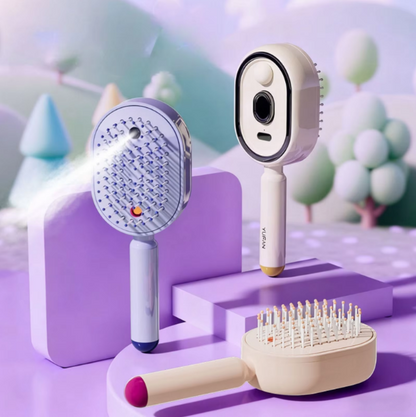Portable Electric Hair Care Spray Massage Comb Anti-static Self-cleaning Spray Airbag Combs Hairbrush Gifts