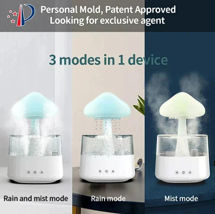 Satisfying Rain Drops  Humidifier Rain Cloud USB Humidifier Water Drip Mushroom Rain Cloud Diffuser Water Drop Sound Aroma Lamp For Household
