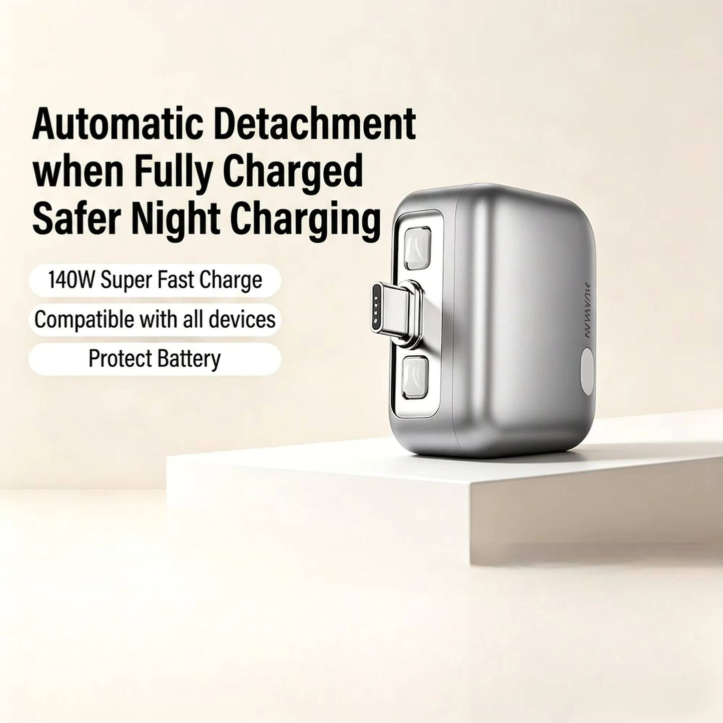 Universal Auto Disconnect Charger Adapter Type-C Charging Separator With Full Charge Auto Cut Function