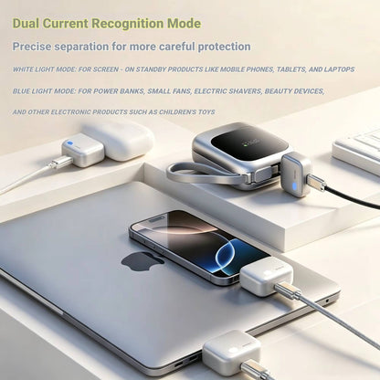 Universal Auto Disconnect Charger Adapter Type-C Charging Separator With Full Charge Auto Cut Function