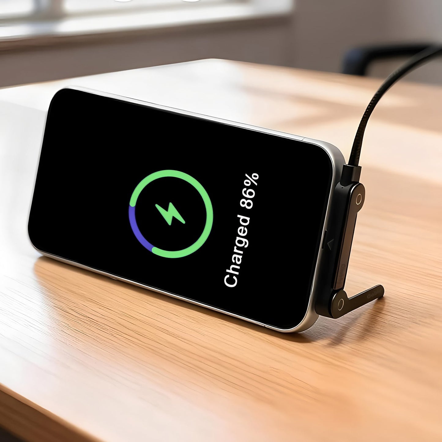 240W SuperCharge 360° Rotating Invisible Stand Detachable 2-in-1 Charging Cable