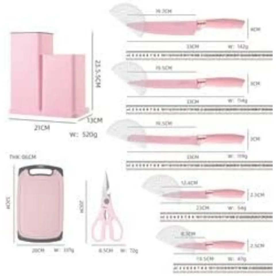 Get Parcel™ 19 PCs Silicon Cooking & Knife Set  and Cutting Board Hot Selling Item