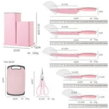 Get Parcel™ 19 PCs Silicon Cooking & Knife Set  and Cutting Board Hot Selling Item