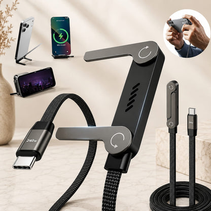 240W Foldable USB - C Fast charging Cable organizer