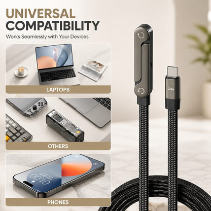 240W Foldable USB - C Fast charging Cable organizer