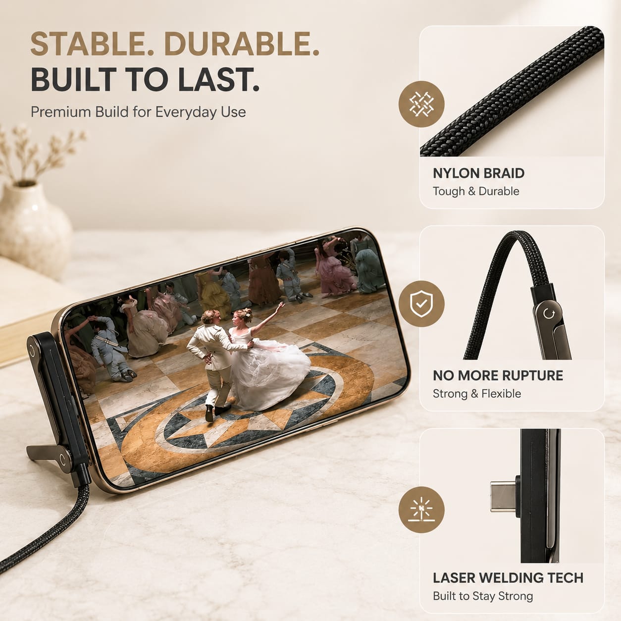 240W Foldable USB - C Fast charging Cable organizer