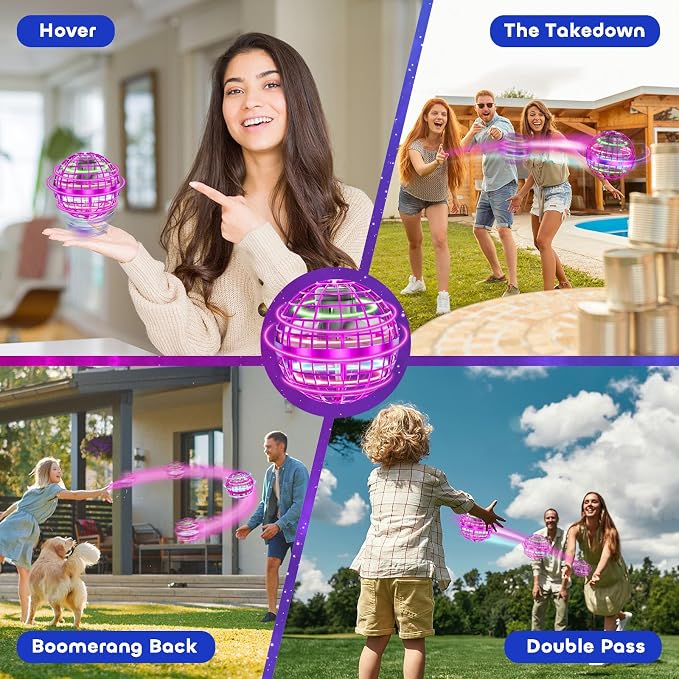 Tikduck Flying Orb Ball 2026 Toys Soaring Hover Boomerang Spinner Hand Controlled Mini Drone Cosmic Globe Spinning Kids Outdoor Fly Toy Birthday Gift