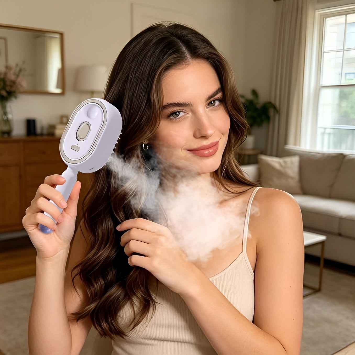 Electric Spray Retractable Air Cushion Comb || مشط كهربائي مزود بالبخار لفرد الشعر