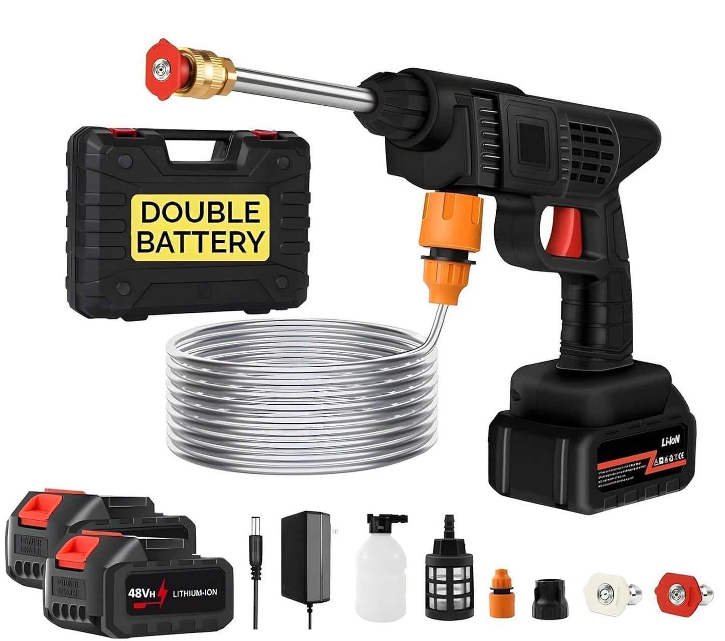 Cordless Pressure Washer for Car – Ultimate Cleaning Convenience with Double Battery Power