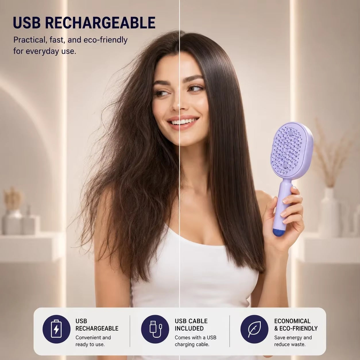 3 in 1 Electric Air Cushion Massage & Straightener Comb