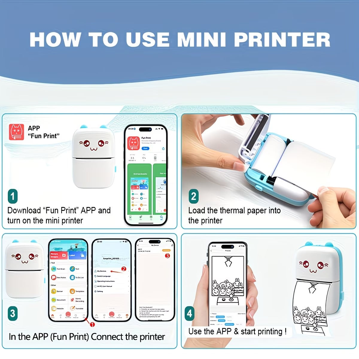 Portable Mini Pocket Printer