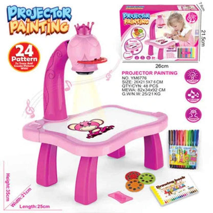 LED Projector Painting Table for Kids - Creative Fun and Learning