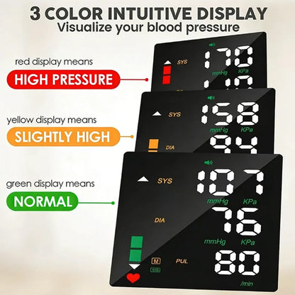 Rechargeable Wrist Blood Pressure Monitor LED Display