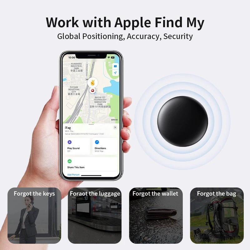 Smart Tag Tracker, Item Locator Smart Tag Up to 1 Year Battery For iPhone Apple Find My (only IOS)