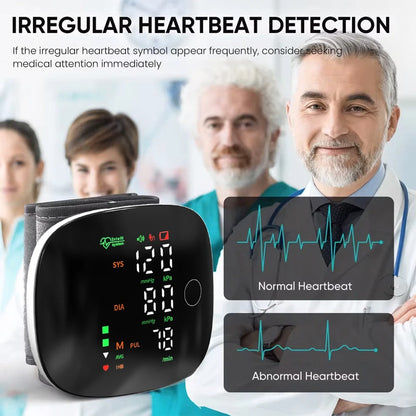 Rechargeable Wrist Blood Pressure Monitor LED Display