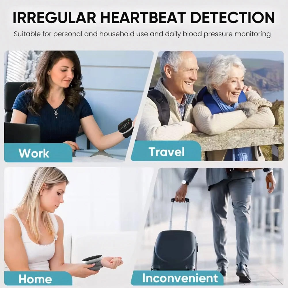 Rechargeable Wrist Blood Pressure Monitor LED Display