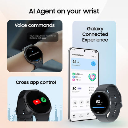 Samsung Galaxy Watch8 Graphite, LTE, 40mm Smartwatch (Smart Copy) | ساعة سامسونج جالاكسي واتش 8 جرافيت، تدعم LTE، مقاس 40 مم