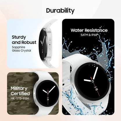 Samsung Galaxy Watch8 Graphite, LTE, 40mm Smartwatch (Smart Copy) | ساعة سامسونج جالاكسي واتش 8 جرافيت، تدعم LTE، مقاس 40 مم