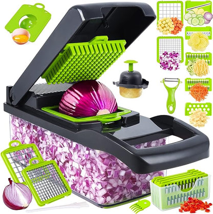 Multi-Function Vegetable Cutter & Slicer ,قطّاعة وشرّاحة خضروات متعددة الوظائف
